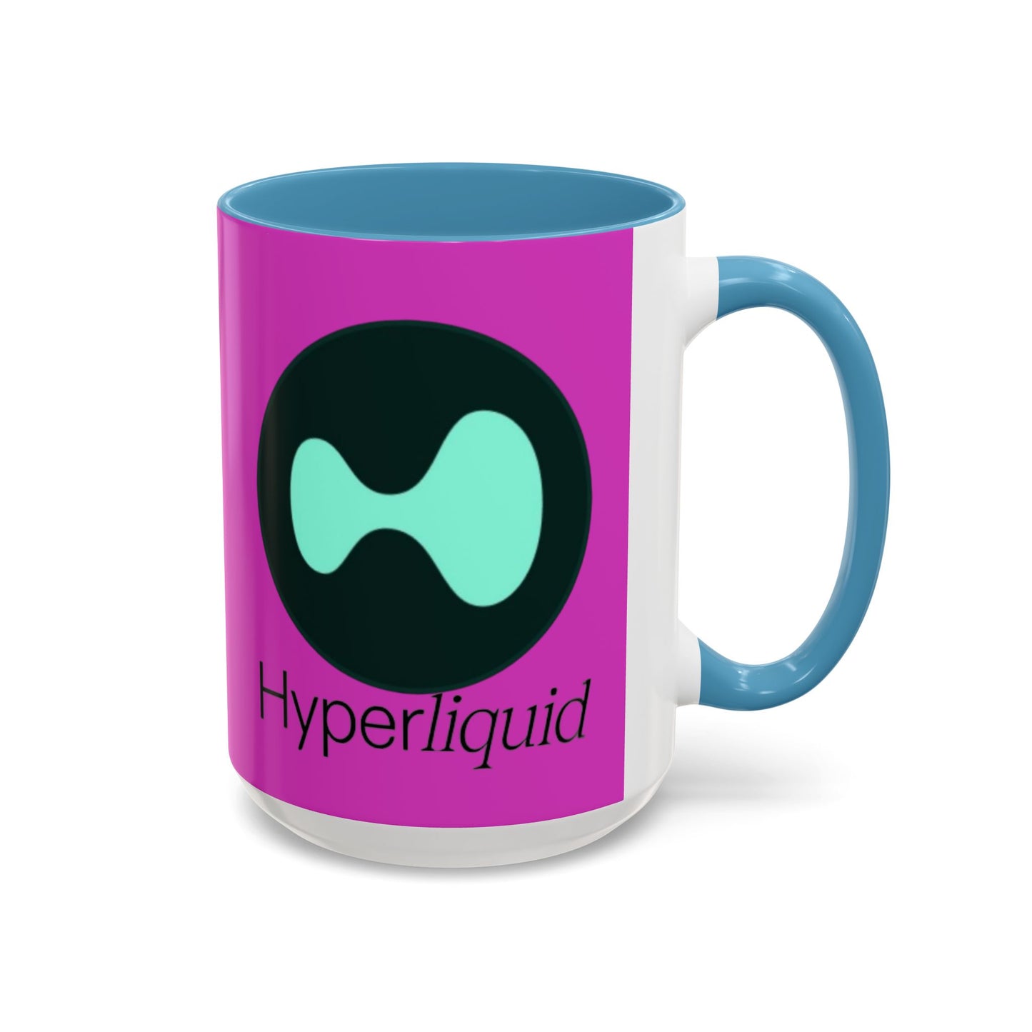 Hyperliquid Black font Pink Accent Mug by cypherpunkgear.com