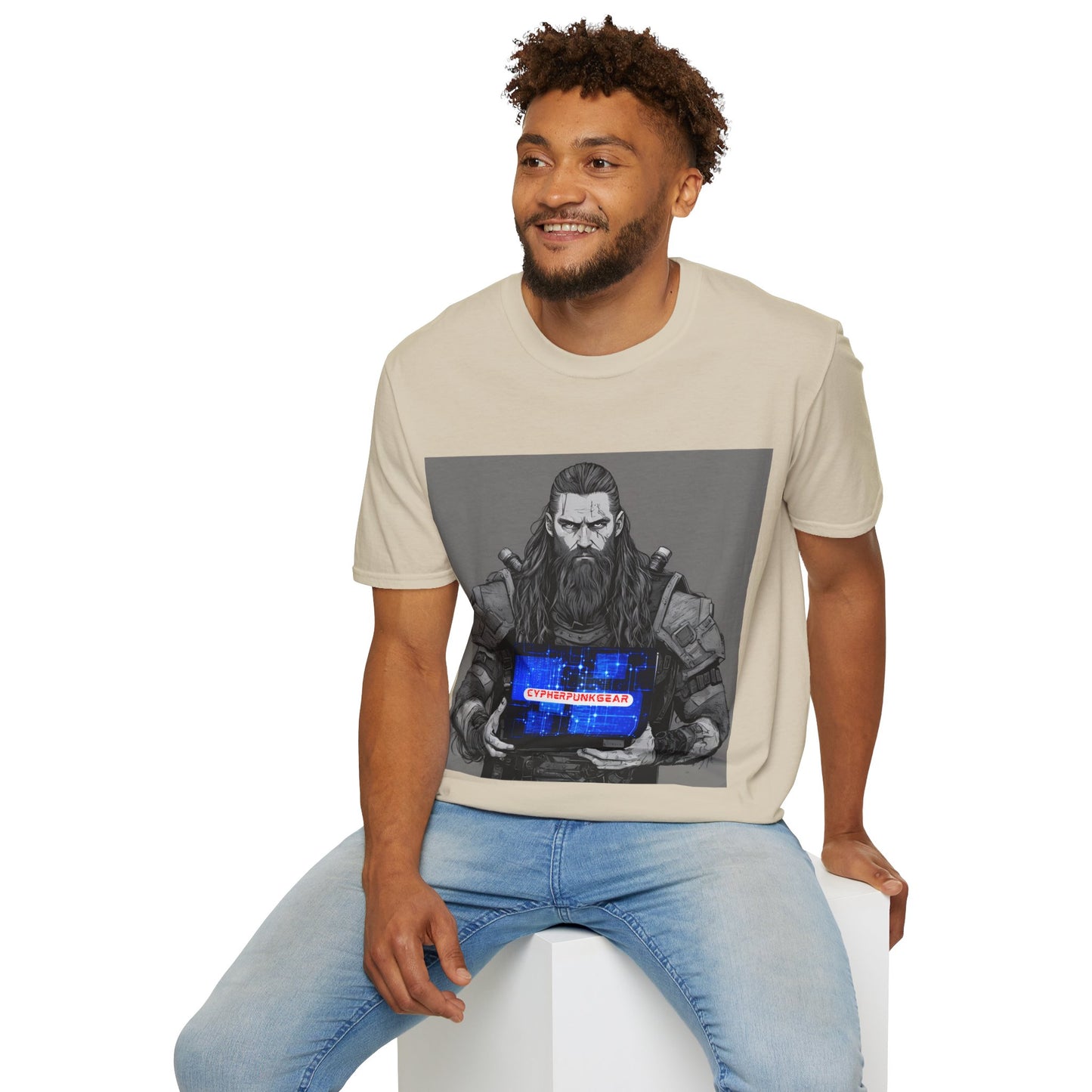 Street Samurai Cyberpunk Unisex T-Shirt by cypherpunkgear