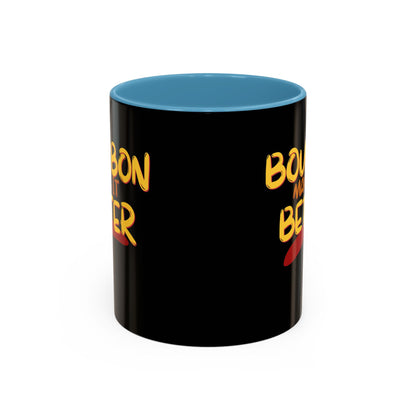 Bourbon makes it better Accent Mug by cypherpunkgear.com