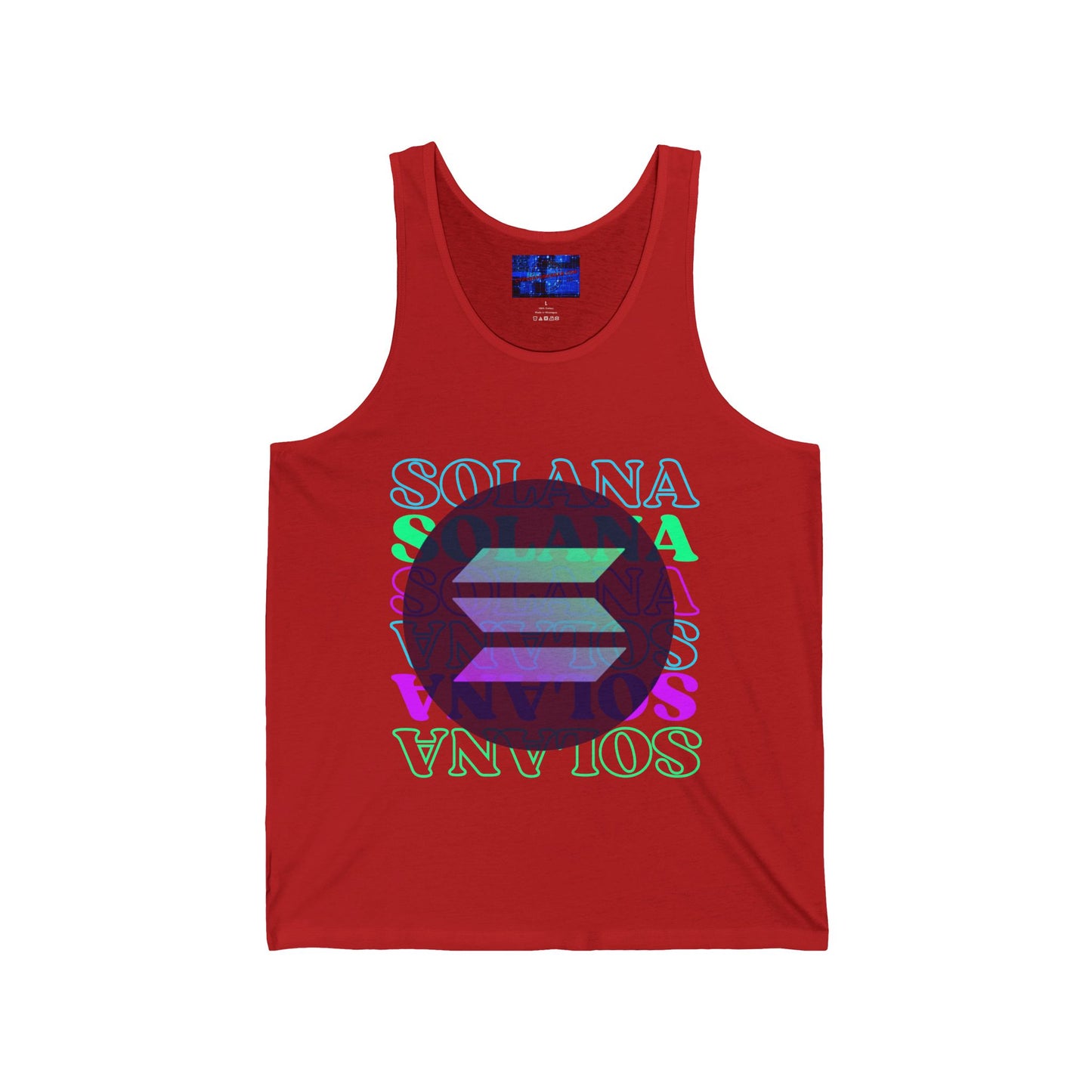 Solana, Solana, Solana (SOL) Unisex Jersey Tank Top by cypherpunkgear.com