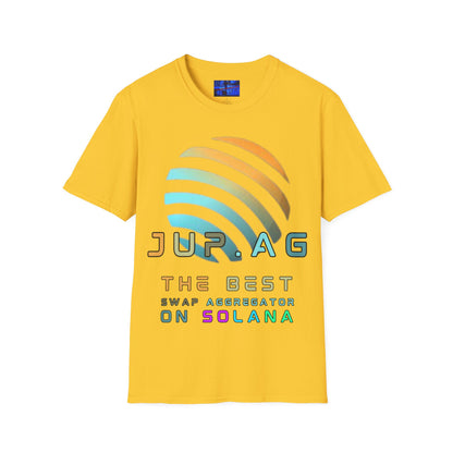 Jupiter (JUP) the best aggregator on Solana Light colors Unisex T-Shirt by cypherpunkgear.com