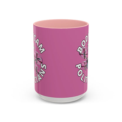 Bodycam the Politicians Drone Pink Accent Mug by cypherpunkgear.com