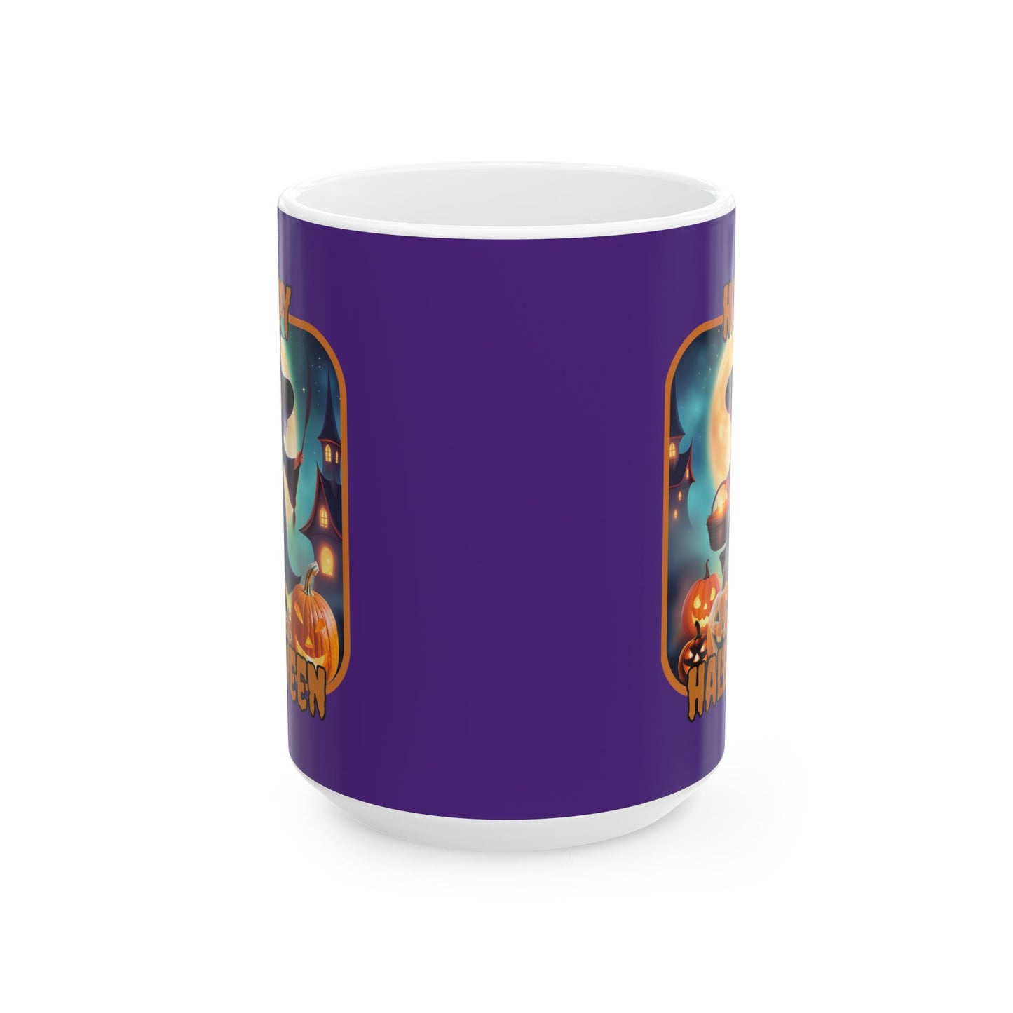 Happy Halloween Little Witch ORfont Purple Mug by cypherpunkgear