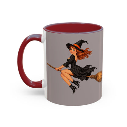 Hazel Hex Grey Accent Mug by CreepyCrafts.boo