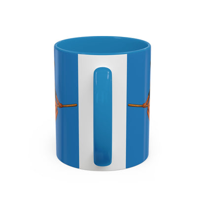 Velvet Vex Blue Accent Mug by CreepyCrafts.boo