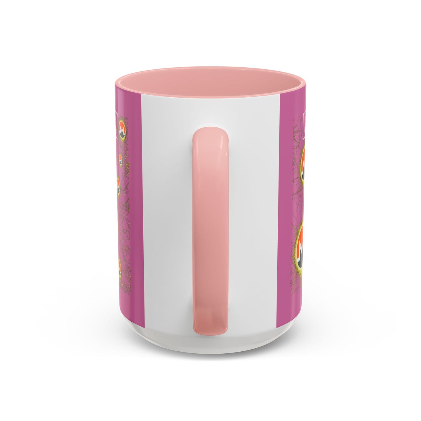 Monero (XMR) don't assume your freedoms are assured Pink Accent Mug by cypherpunkgear.com