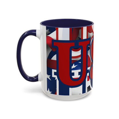 ¡EE.UU! ¡EE.UU! ¡EE.UU! ¡Patriota por cypherpunkgear! Taza de café decorativa (11, 15 oz)