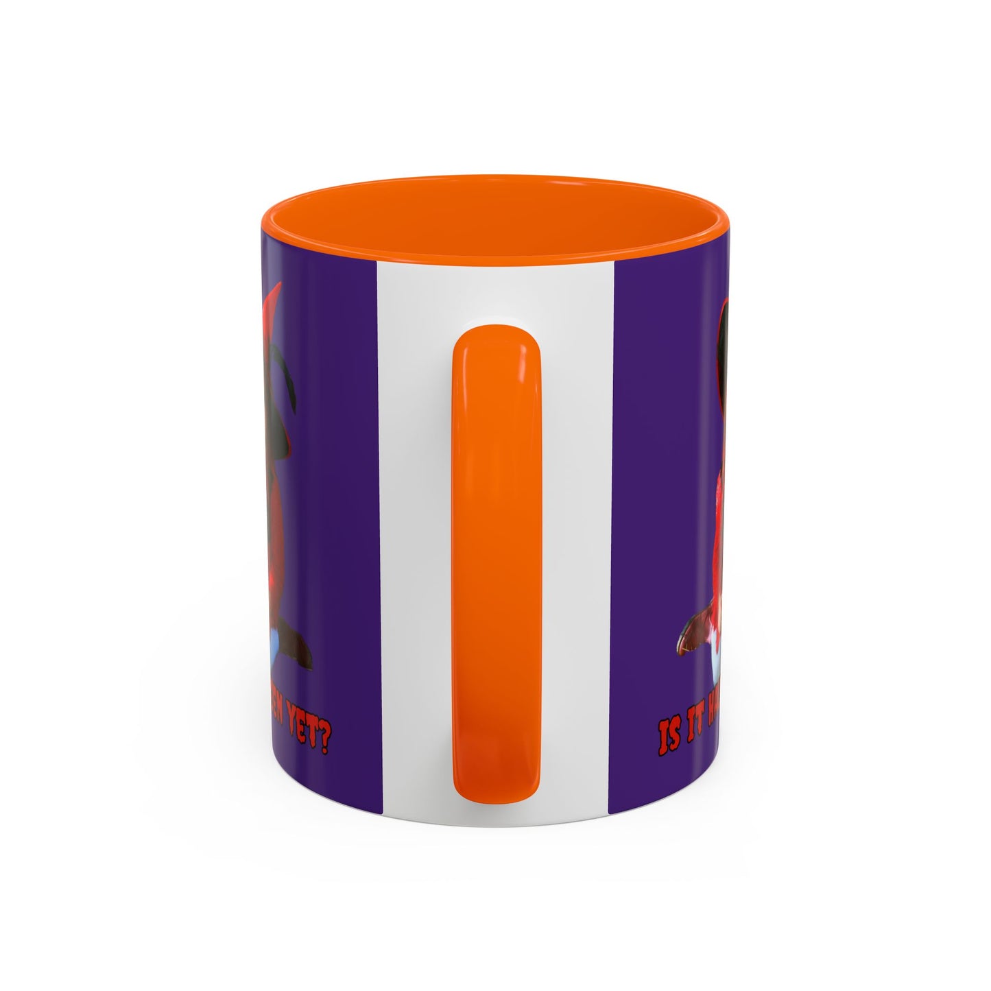 Is it Halloween yet? Dark Purple Accent Mug by CreepyCrafts.boo