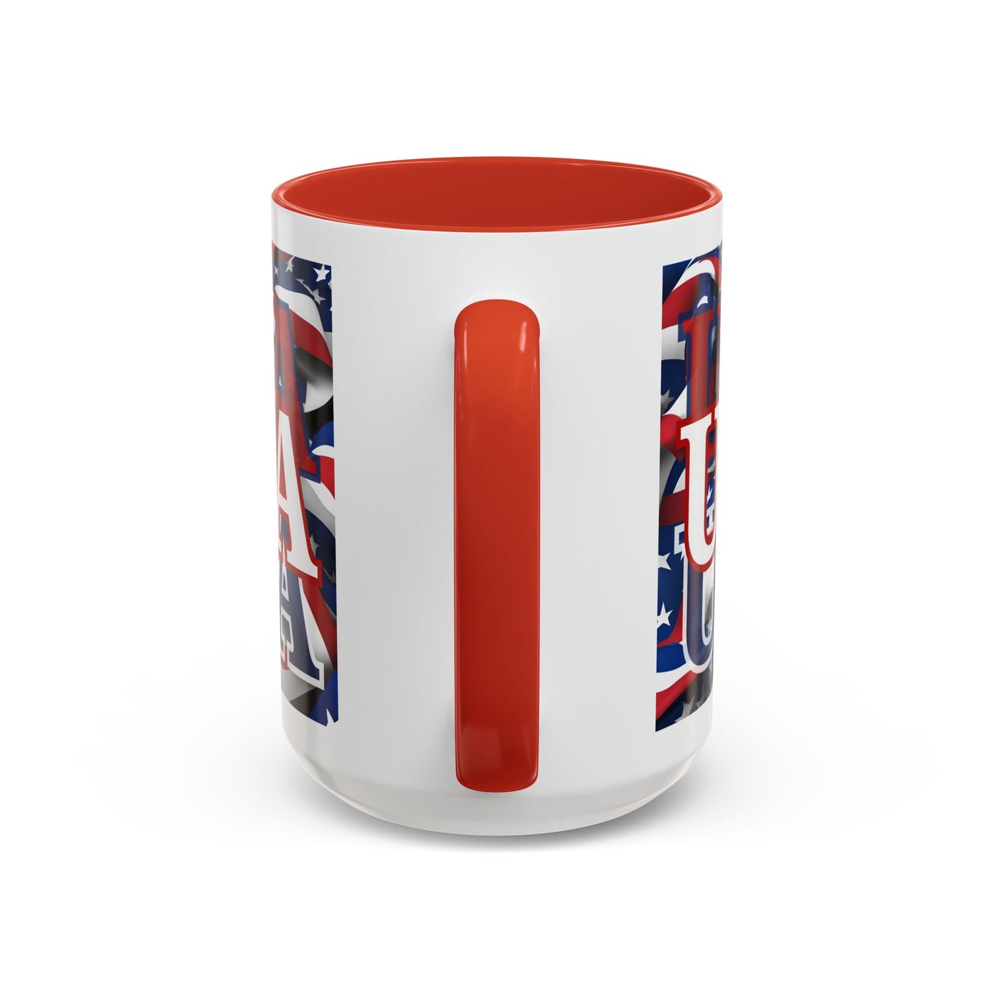 USA White font Center Patriot Accent Mug by cypherpunkgear.com