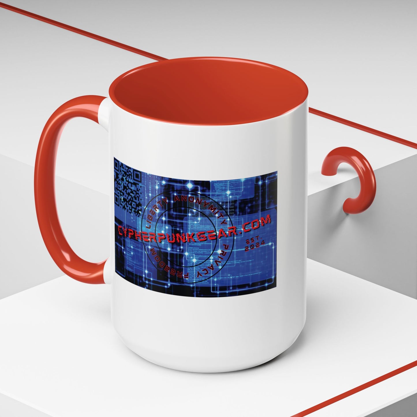 ¡Cypherpunkgear por cypherpunkgear! Taza de café decorativa (11, 15 oz)