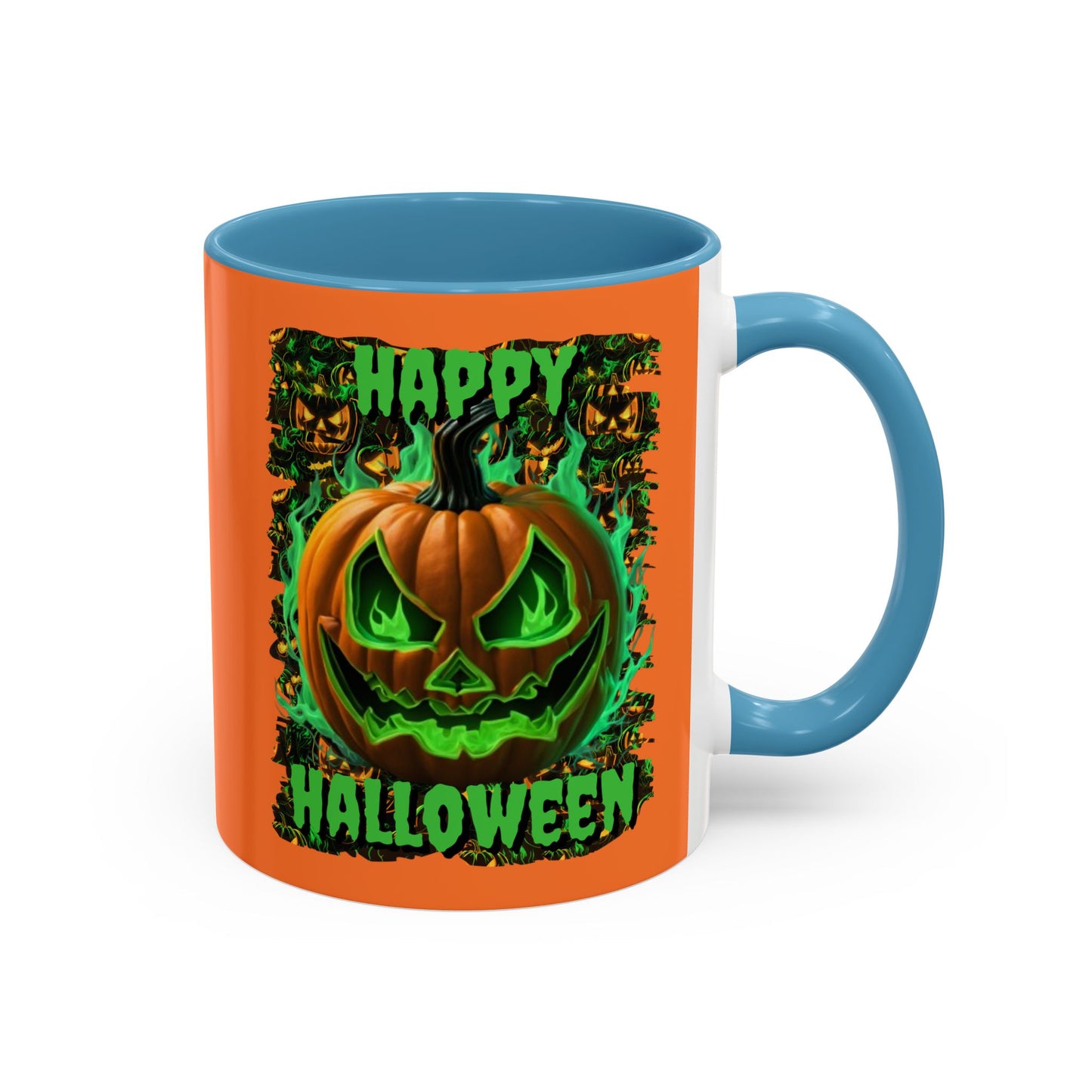 Happy Halloween Green Jack Accent Mug by cypherpunkgear