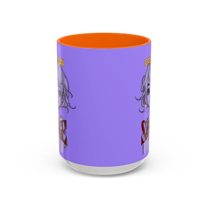 Caution, Savage Light Purple Accent Mug by cypherpunkgear.com