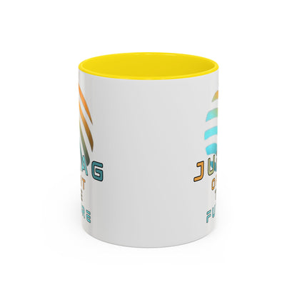 Jupiter (JUP) Orbit the Future White Accent Mug by cypherpunkgear.com