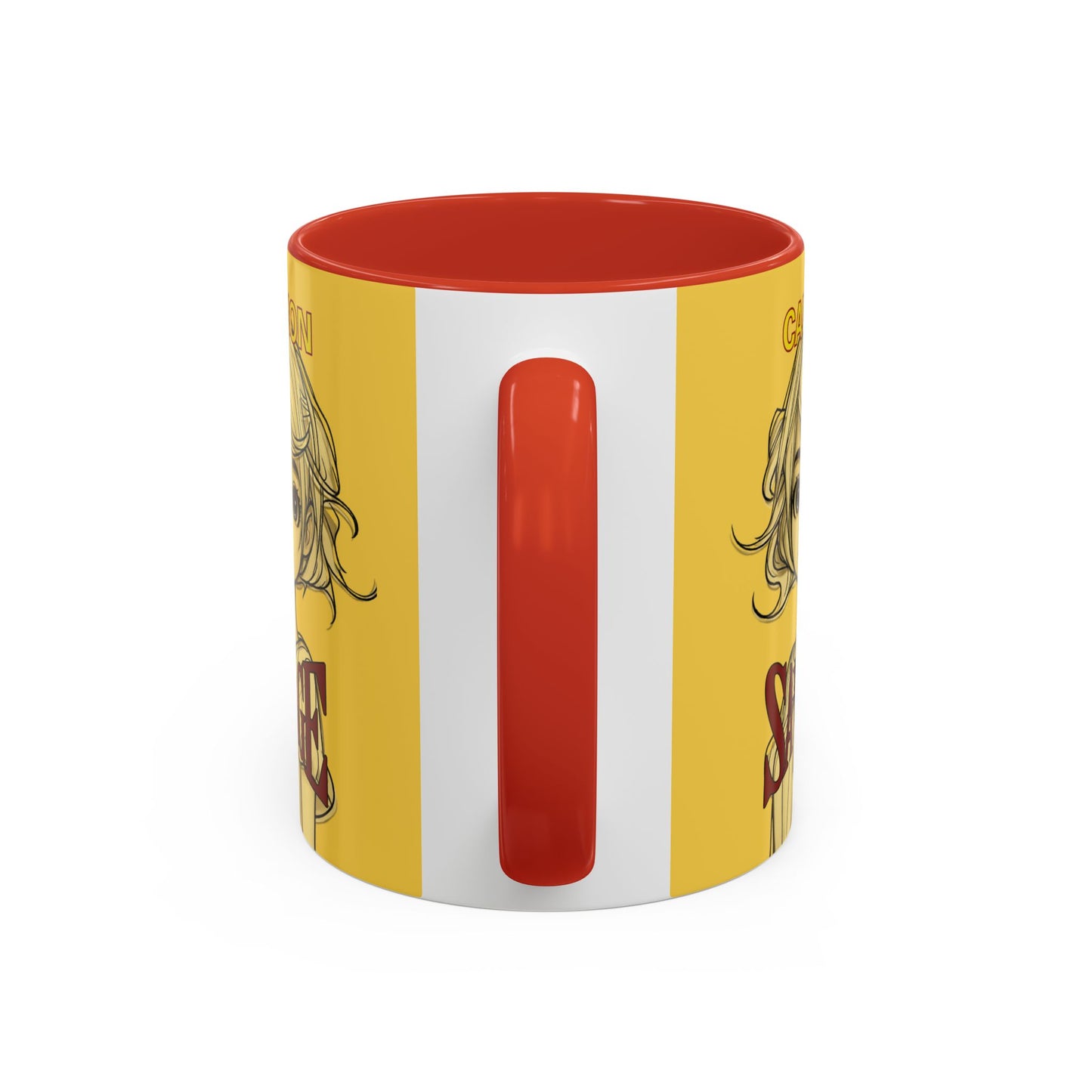 Caution, Savage Yellow Accent Mug by cypherpunkgear.com