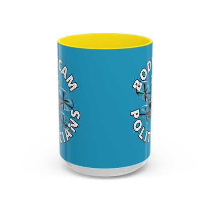 Bodycam the Politicians Drone Turquoise Accent Mug by cypherpunkgear.com