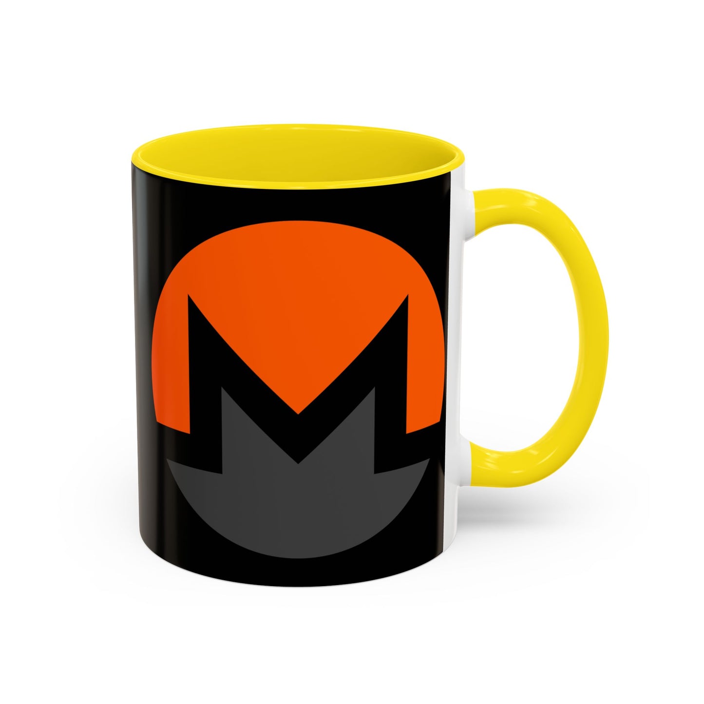 Monero (XMR) Black Accent Mug by cypherpunkgear.com