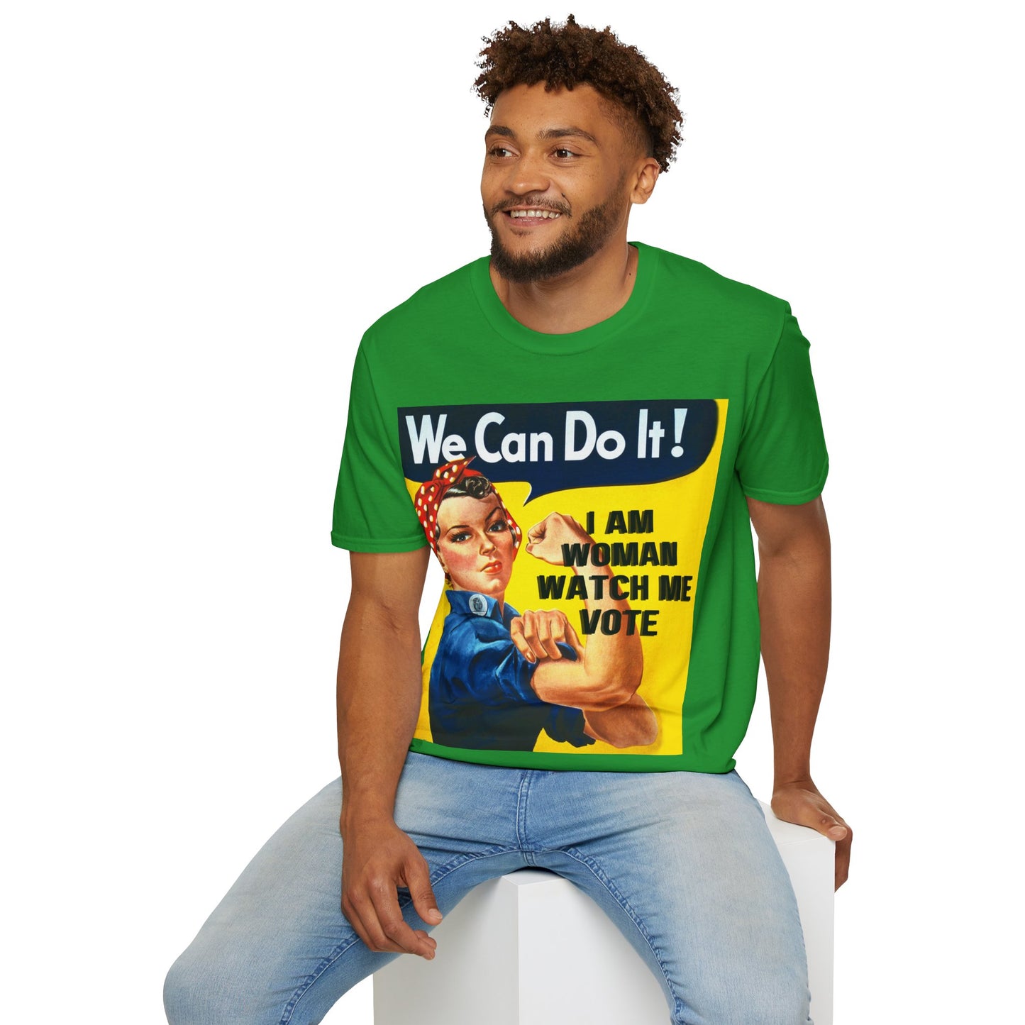 I Am Woman Watch Me Vote Rosie DKcolors Unisex T-Shirt by cypherpunkgear.com