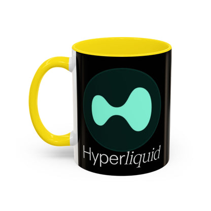 Hyperliquid White font Black Accent Mug by cypherpunkgear.com