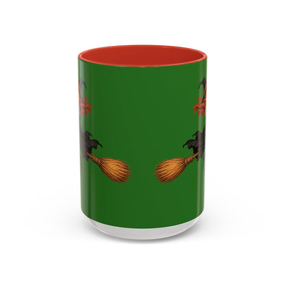 Hazel Hex Green Accent Mug by CreepyCrafts.boo