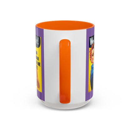 I Am Woman Watch Me Vote Rosie Light Purple Accent Mug by cypherpunkgear.com