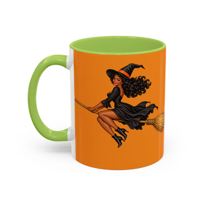 Velvet Vex Orange Accent Mug by CreepyCrafts.boo