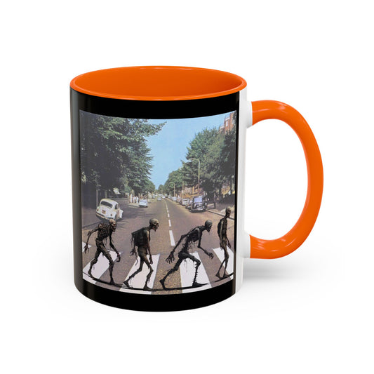 2-sided, Scabby Road Black Accent Mug by CreepyCrafts.boo