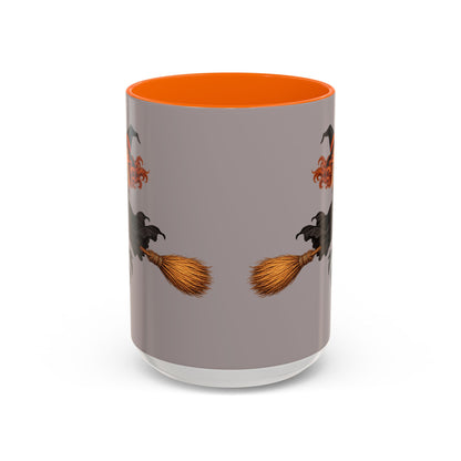 Hazel Hex Grey Accent Mug by CreepyCrafts.boo