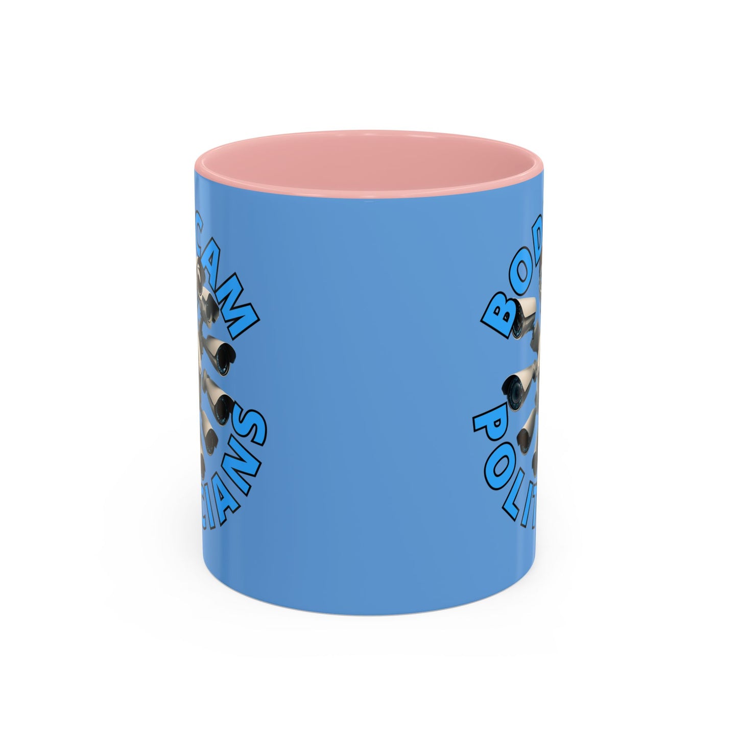 Bodycam the Politicians Cameras Light Blue Accent Mug by cypherpunkgear.com