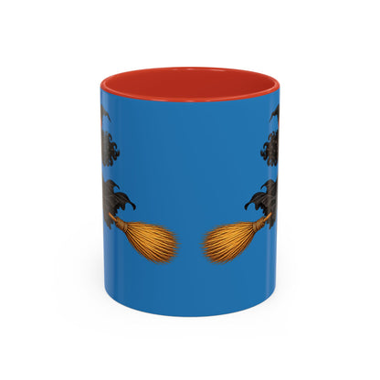 Velvet Vex Blue Accent Mug by CreepyCrafts.boo
