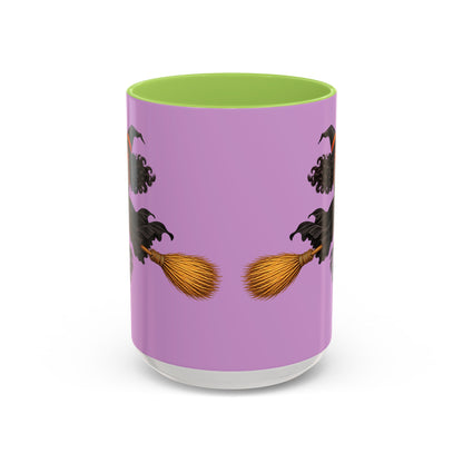 Velvet Vex Pink Accent Mug by CreepyCrafts.boo