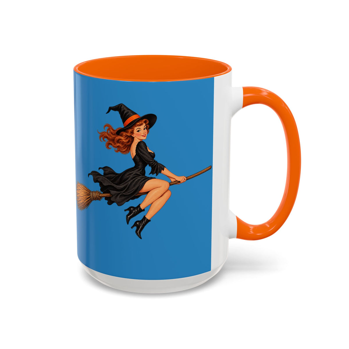 Hazel Hex Blue Accent Mug by CreepyCrafts.boo