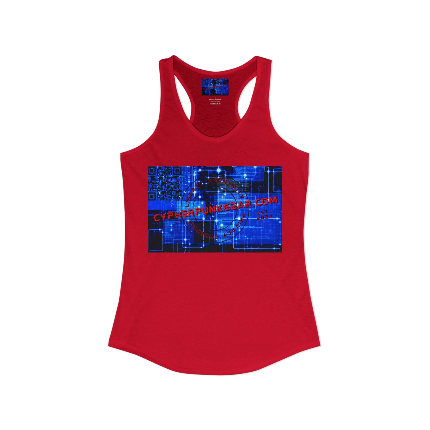 Cypherpunkgear.com logo Women's Racerback Tank Top by cypherpunkgear.com