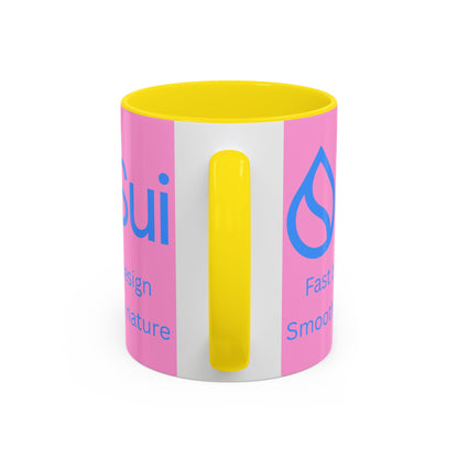 SUI Pink Accent Mug by cypherpunkgear.com