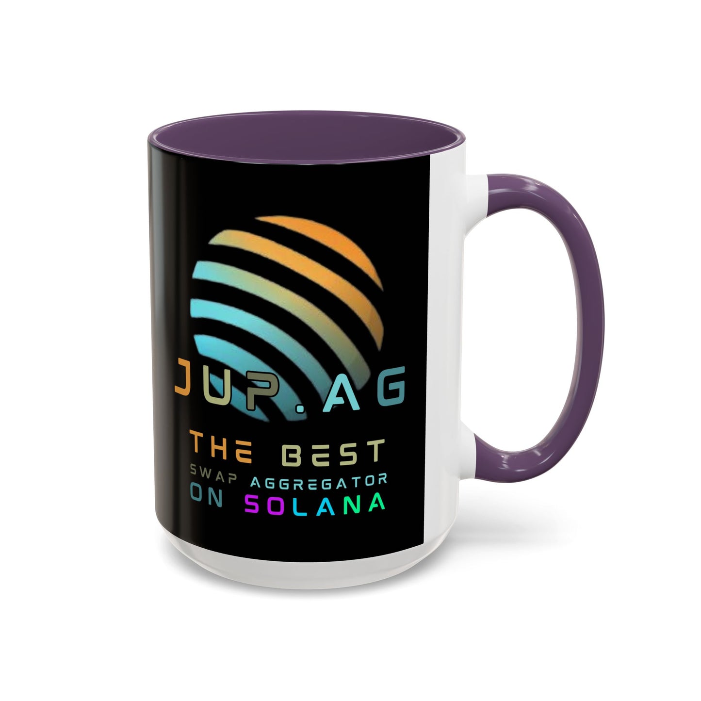 Jupiter (JUP) the best aggregator on Solana Black Accent Mug by cypherpunkgear.com