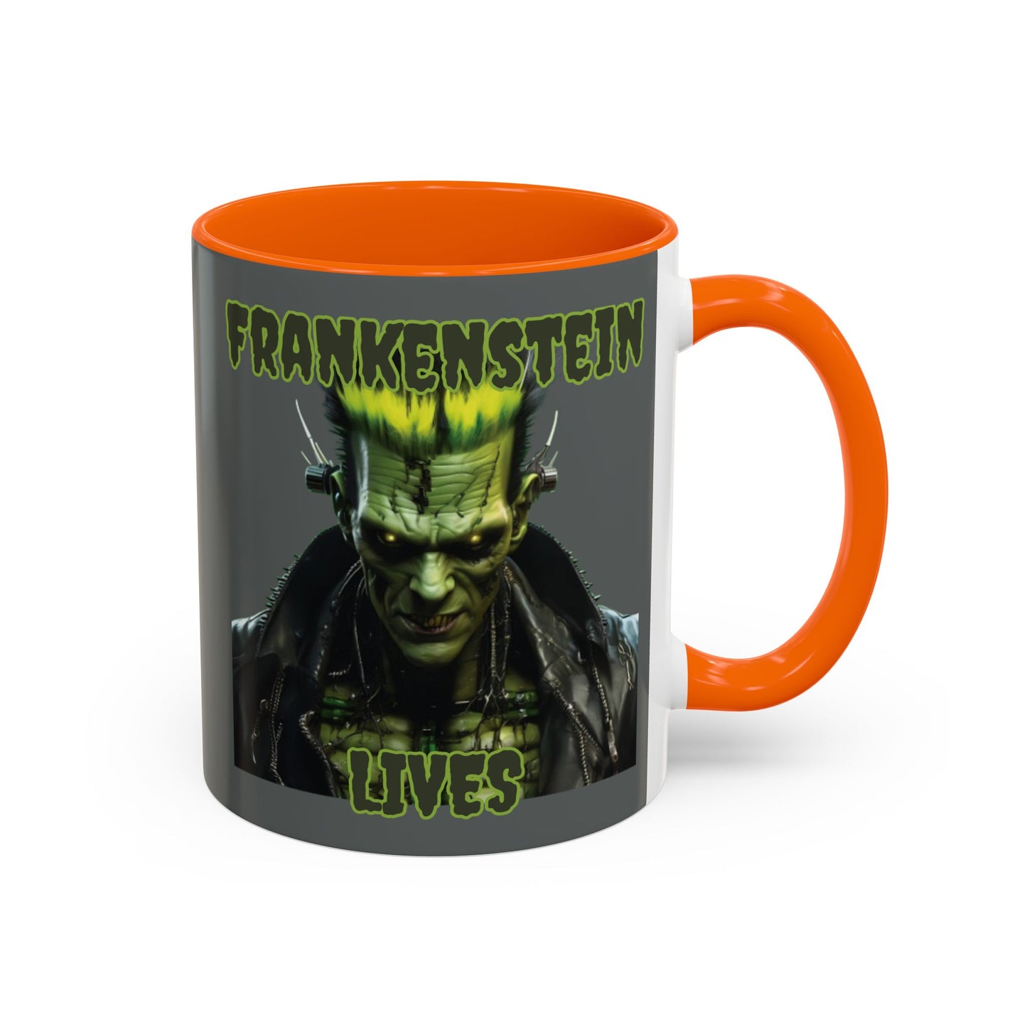 Frankenstein Lives Accent Mug by CreepyCrafts.boo