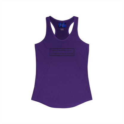 don't assume your freedoms are assured, Black font, Women's Racerback Tank Top by cypherpunkgear.com