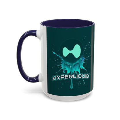 HYPE Drip Dark Hyperliquid Accent Mug by cypherpunkgear.com