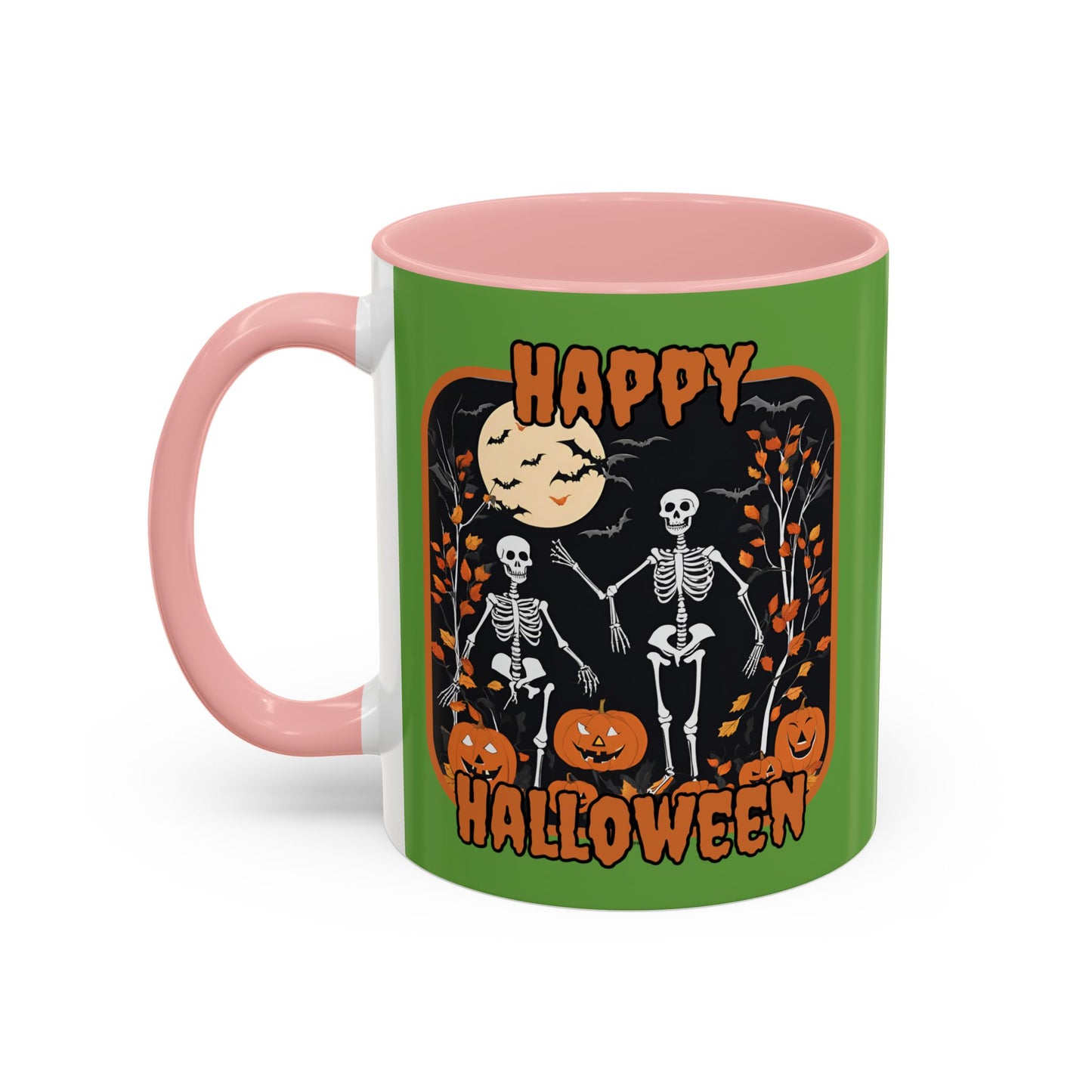 Spooktacular Skeletons of Halloween Accent Mug by cypherpunkgear