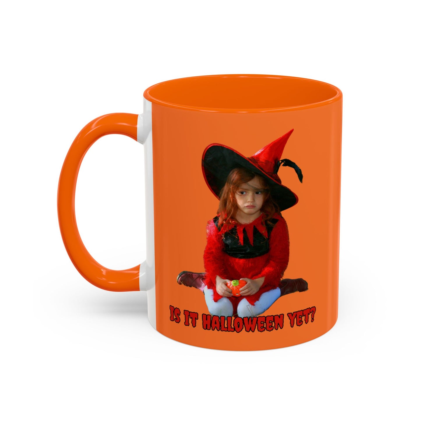 Is it Halloween yet? Orange Accent Mug by CreepyCrafts.boo