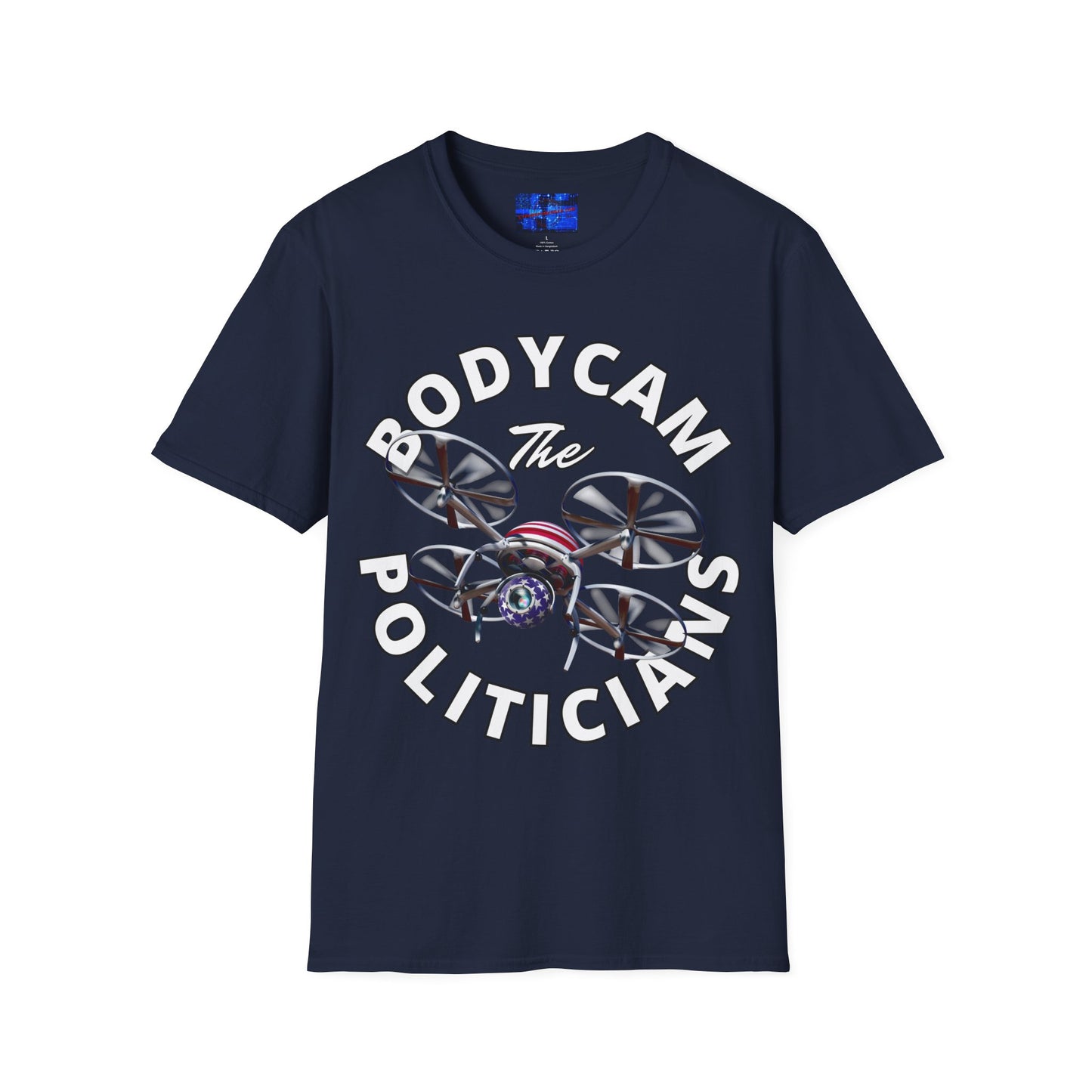 Bodycam the Politicians Drone Dark colors Unisex T-Shirt by cypherpunkgear.com