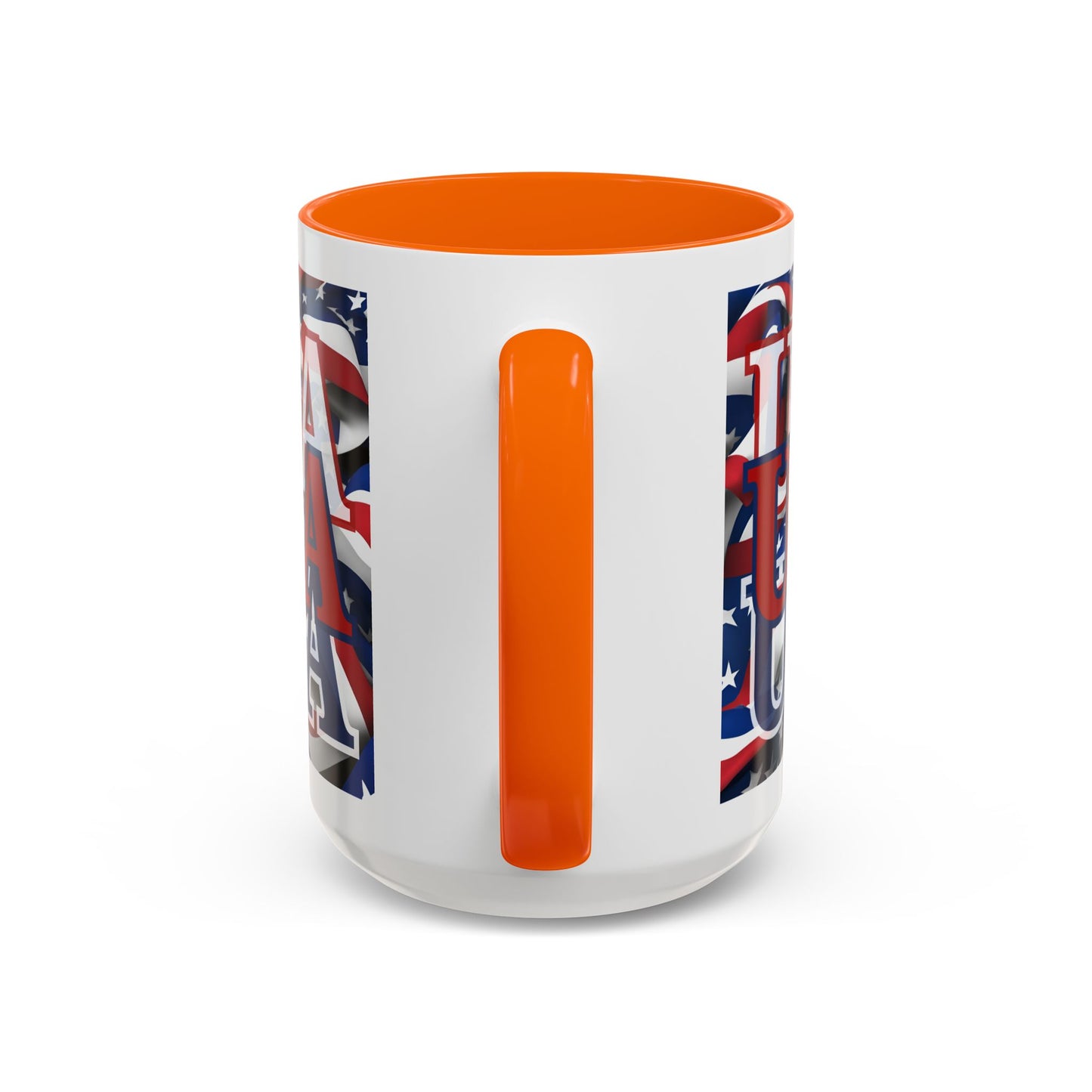 USA Red font Center Patriot Accent Mug by cypherpunkgear.com
