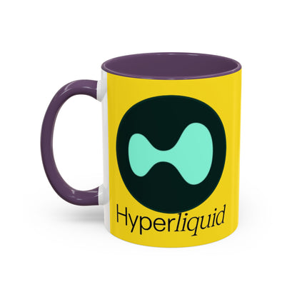 Hyperliquid Black font Yellow Accent Mug by cypherpunkgear.com