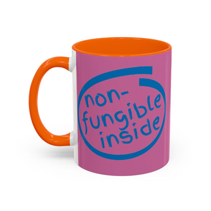 Non-Fungible Inside Pink Accent Mug by cypherpunkgear.com