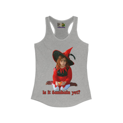 Is it Samhain yet? Women's Racerback Tank Top by CreepyCrafts.boo