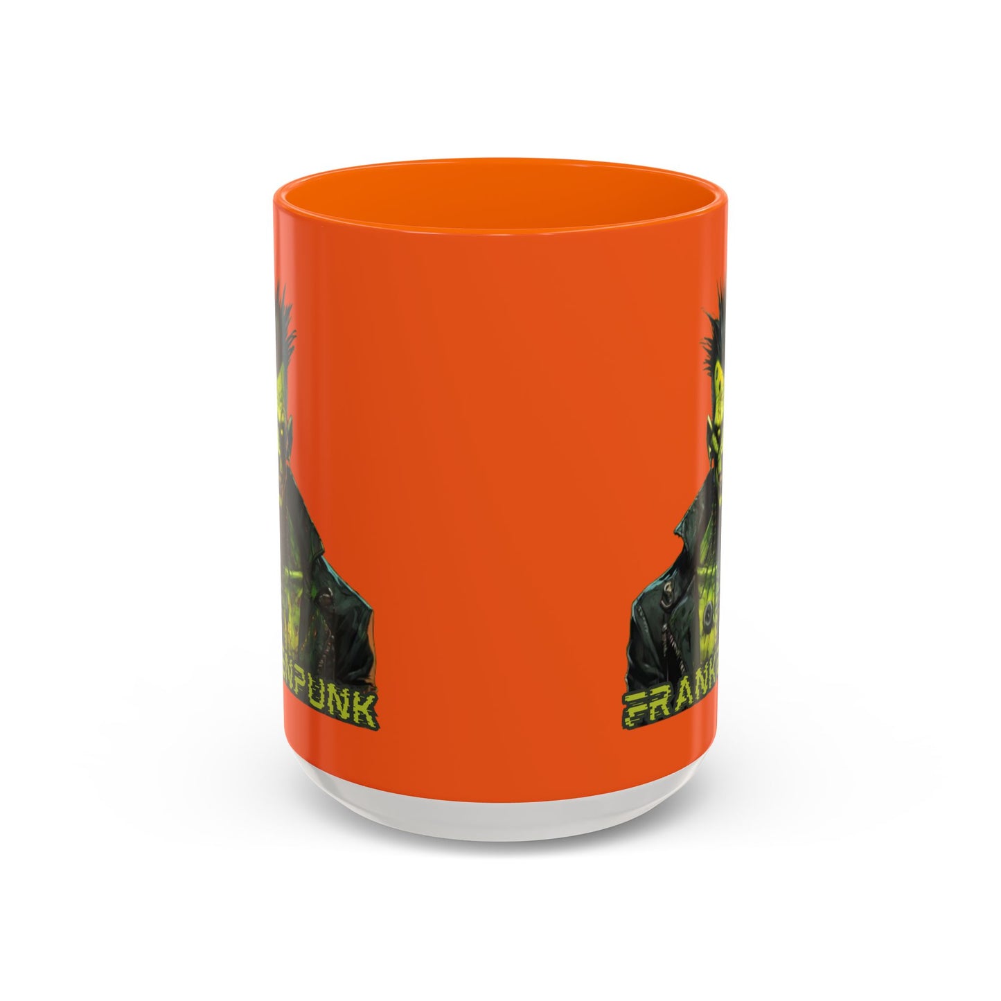 Frankenpunk Orange Accent Mug by CreepyCrafts.boo