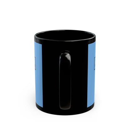 don't assume your freedoms are assured, Black font, Light Blue/Black Mug by cypherpunkgear.com