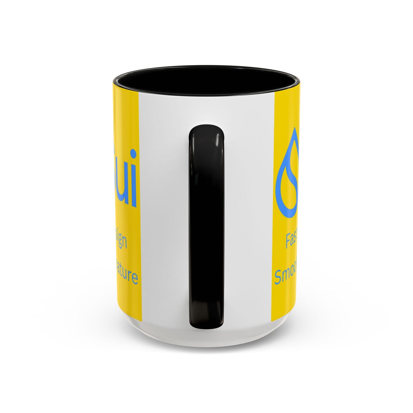 SUI Yellow Accent Mug by cypherpunkgear.com