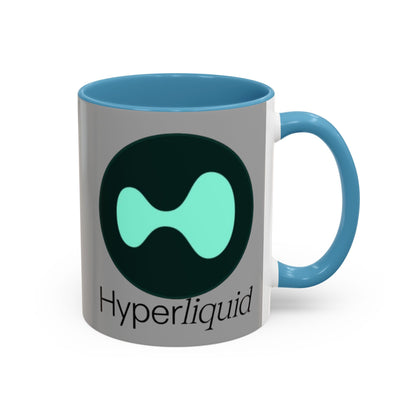 Hyperliquid Black font Grey Accent Mug by cypherpunkgear.com