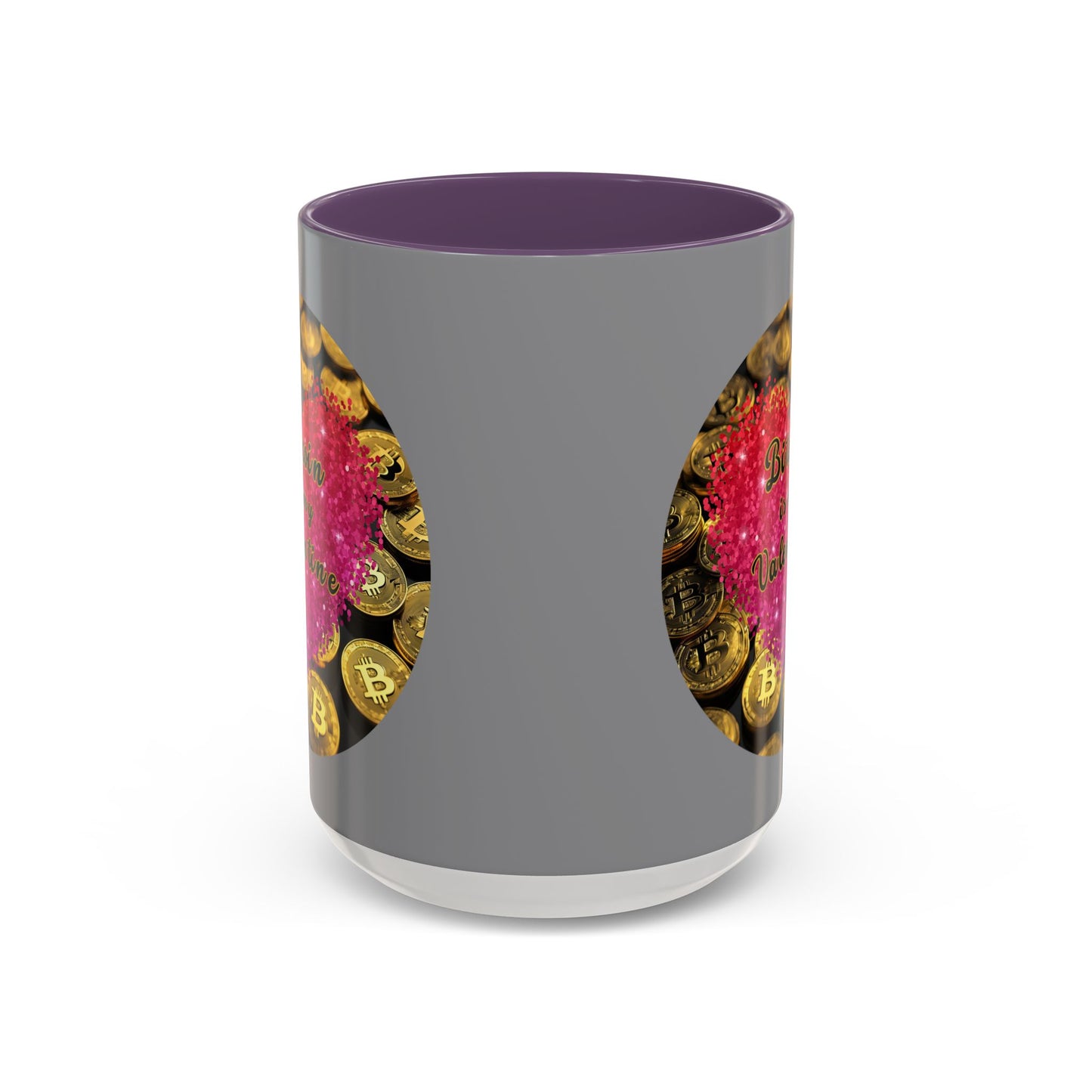 Bitcoin is My Valentine Grey Accent Mug by cypherpunkgear.com
