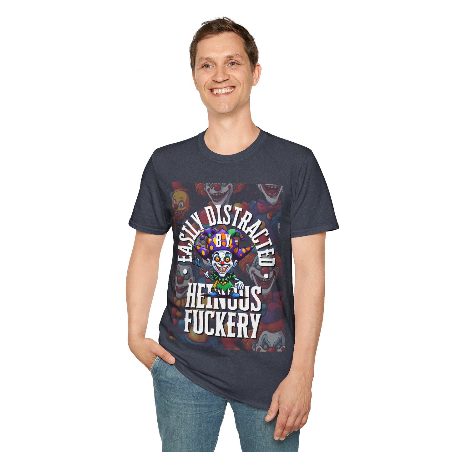 Easily Distracted by Heinous Fuckery Little Jincs DKcolors Unisex T-Shirt by cypherpunkgear